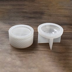 Moules de stockage en silicone bricolage plat rond romain&nbsp;DIY-G079-21A