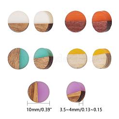 Cabochons aus Harz und Walnussholz&nbsp;RESI-S358-70