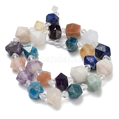 Natürliche Rosenquarz & Amethyst & Lapislazuli & Amazonit & Apatit & Sonnenstein & Mondstein Perlenstränge&nbsp;G-L642-D03-01