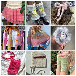 Segmentgefärbtes Strickgarn&nbsp;DIY-TAC0033-03D