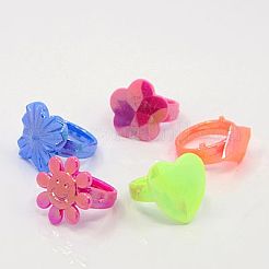 Valentinstag Geschenke Kinder Acrylringe&nbsp;RJEW-S618-M