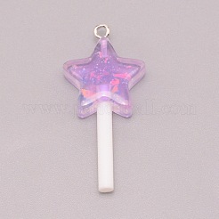 Pendentifs en résine&nbsp;RESI-WH0025-11D