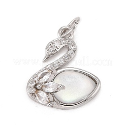 Ciondoli in ottone zirconi chiari micro pavé&nbsp;ZIRC-C030-05P