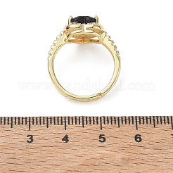 Anelli da donna in ottone e zirconi cubici a forma di cuore viola&nbsp;CU-CBA7E55-14G