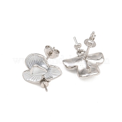 Accessoires de puces d'oreilles émaillés en laiton&nbsp;KK-CBA58F9-01P-05