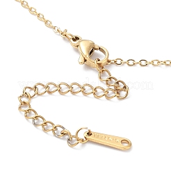 Collana con ciondolo umano yoga in acciaio inossidabile 201 con catene a cavo&nbsp;NJEW-Q317-09G