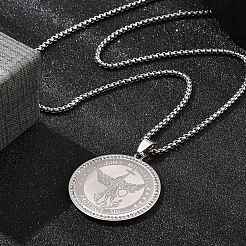 Colliers avec pendentifs en strass en acier inoxydable pour femmes&nbsp;LS-NJEW-U021-02P
