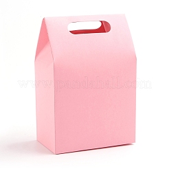 Sacchetti di carta rettangolari con manico e vetrina trasparente a forma di cuore&nbsp;CON-D006-01D-04