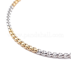 304 catene a scatola in acciaio inox bracciale scorrevole creazione&nbsp;AJEW-JB01112-02