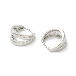 Orecchini in ottone placcato a cremagliera&nbsp;EJEW-U012-04P