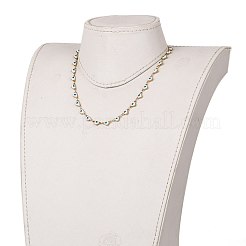 Herz bösen blick 304 edelstahl emaille link ketten armbänder & halsketten schmuck sets&nbsp;SJEW-JS01153
