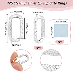 2 Stück 925 Sterlingsilber-Federtorringe&nbsp;STER-BBC0007-40