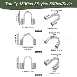 150 pièce 3 styles 304 fil de protection et protecteurs en acier inoxydable chirurgical&nbsp;STAS-TA0006-36P