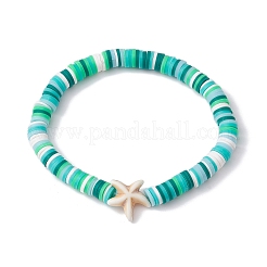 12 Stück 12-farbiges Polymer-Ton-Heishi-Surfer-Stretch-Armband-Set&nbsp;BJEW-JB10011