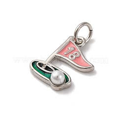 Messing Emaille Anhänger / charms&nbsp;X-KK-Q098-37G-B