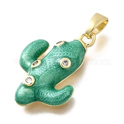 Ottone micro spianare pendenti zirconi&nbsp;KK-P336-39G-02