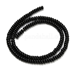 Natürliche schwarze Onyxperlenstränge&nbsp;X-G-L635-A01-4x2mm-01