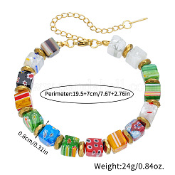 Millefiori-Armbänder aus Glasperlen für Damen&nbsp;WGC5980-01