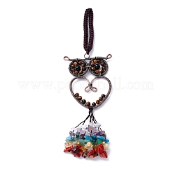 Decoraciones colgantes grandes de ojo de tigre natural&nbsp;G-P459-05B