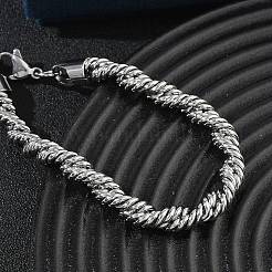6 mm runde Seilkettenarmbänder aus Edelstahl 304&nbsp;SA-CBA2696-25P