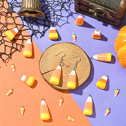 Pendenti in resina opaca di halloween 24 pz 3 stili&nbsp;RESI-SC0006-32