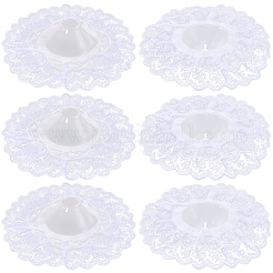 6 pz polsini bouquet colletto in plastica e pizzo&nbsp;DIY-SP0005-47