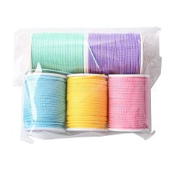 5 rouleau de cordon rond en polyester ciré 5 couleurs&nbsp;YC-FS0001-02A