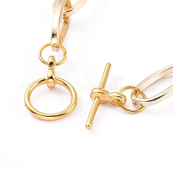 Pulseras de cadena de clip de papel de aluminio unisex&nbsp;BJEW-JB05071