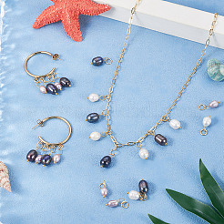 30 pièces 3 styles pendentifs en perles d'eau douce naturelles&nbsp;PALLOY-TAC0306