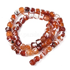 Naturelles feu crépitent agate perles brins&nbsp;G-H078-C49-6mm-01