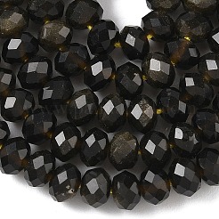 Natürliche goldene Schein Obsidian Perle Stränge&nbsp;G-D344-A12
