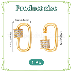 1 breloque mousqueton à vis en argent sterling S925&nbsp;STER-NB0001-23G