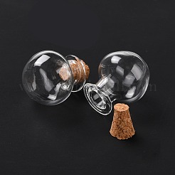 Ornement rond de bouteilles de liège en verre&nbsp;GLAA-D002-03I