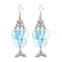 Pendientes colgantes de acero inoxidable 304 con forma de concha natural&nbsp;EJEW-JE07535