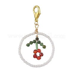 Anello fatto a mano perline di vetro decorazioni pendenti&nbsp;HJEW-MZ00067
