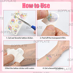 36 pieza de pegatinas autoadhesivas de PVC impermeables de 2 estilos&nbsp;STIC-SP0001-09C