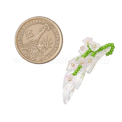 Pendentifs en forme de branche de lys en perles de verre&nbsp;PALLOY-MZ00900-01