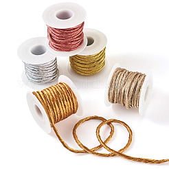 25 Yards 5 Farben runde Polyester-Gold-Metallic-Kordel&nbsp;OCOR-TA0002-58