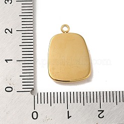 Muschelanhänger aus Edelstahl 304 mit Pavé-Fassung&nbsp;STAS-L022-246G