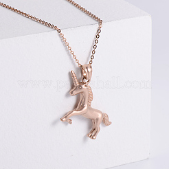 Halsketten mit Einhorn-Tieranhänger aus Edelstahl&nbsp;EU5304