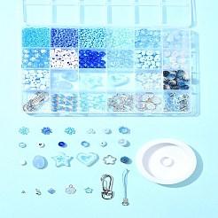 Kit per realizzare cinturini per cellulare fai da te color oceano&nbsp;DIY-FS0006-56