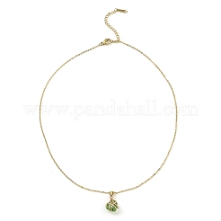 Collane con ciondolo in vetro cuore&nbsp;NJEW-E105-11KCG