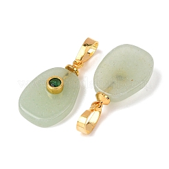 Pendenti avventurina verde naturale&nbsp;G-P628-02G-02