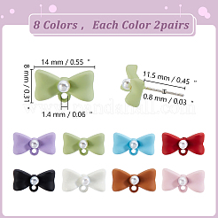 32 stücke 8 arten spray farbe legierung stud ohrring Zubehörse&nbsp;FIND-WR0013-01