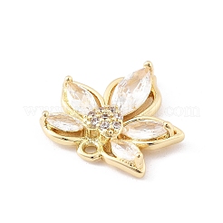 Pendentifs avec zircon cubiques à micro-pavés en laiton&nbsp;KK-K371-37G