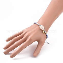 Bracelets de perles de nylon tressés réglables&nbsp;BJEW-JB06199
