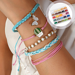 25 Rolle 25 Farben 3-fädiges Polyestergarn-Set&nbsp;WL-WH0016-01