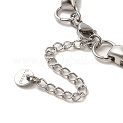Anlaufgeschützte Armbänder aus rechteckigen Gliederketten aus Edelstahl 304&nbsp;BJEW-Q776-04P