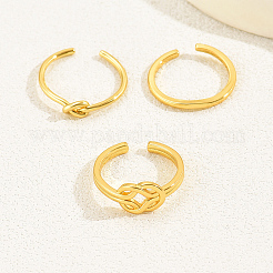 3 Stück 3 Stile Messing Knoten offene Manschette Zehenringe für den Alltag&nbsp;GY1534