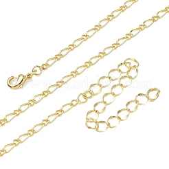 Colliers à chaîne figaro en laiton de 2.5 mm pour femmes&nbsp;KK-CBA4FD4-11G